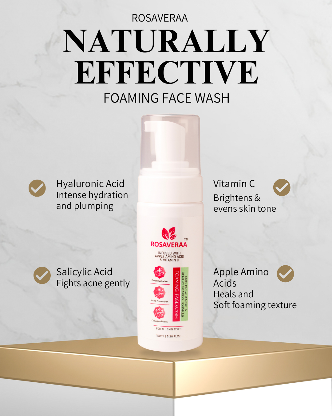 Face Cleansing Foam Facewash for Skin Brighting & Depigmentation | 150 ml
