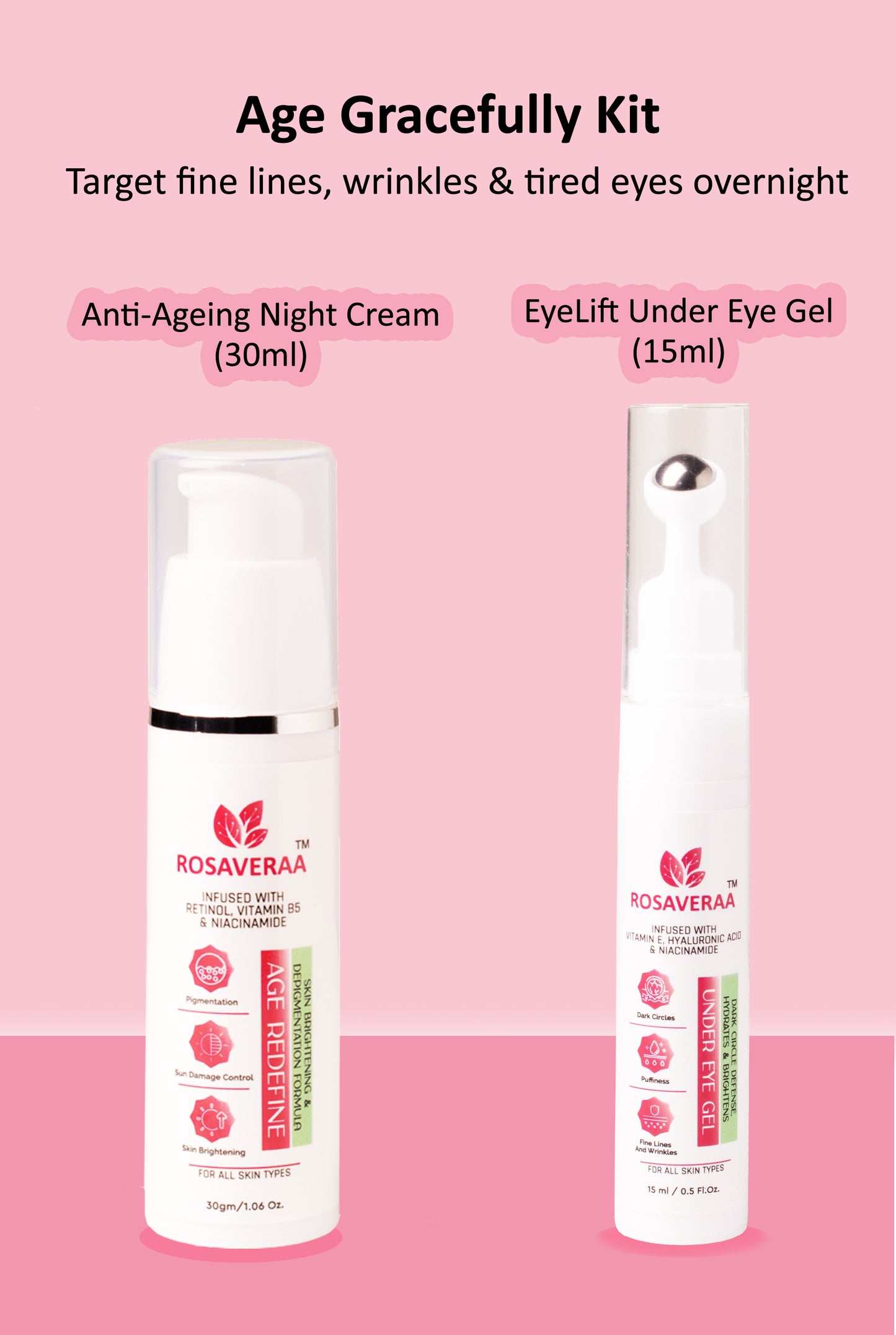 Age Gracefully Kit (Anti-Ageing Night Cream + EyeLift Under Eye Gel)