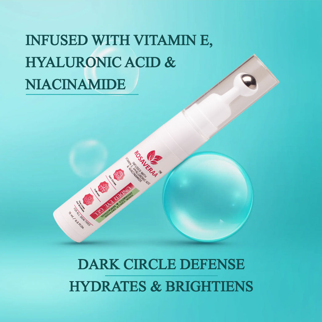 Under Eye Cream Gel for Dark Circles, Puffy Eyes & Wrinkles for Women & Men, 15ML
