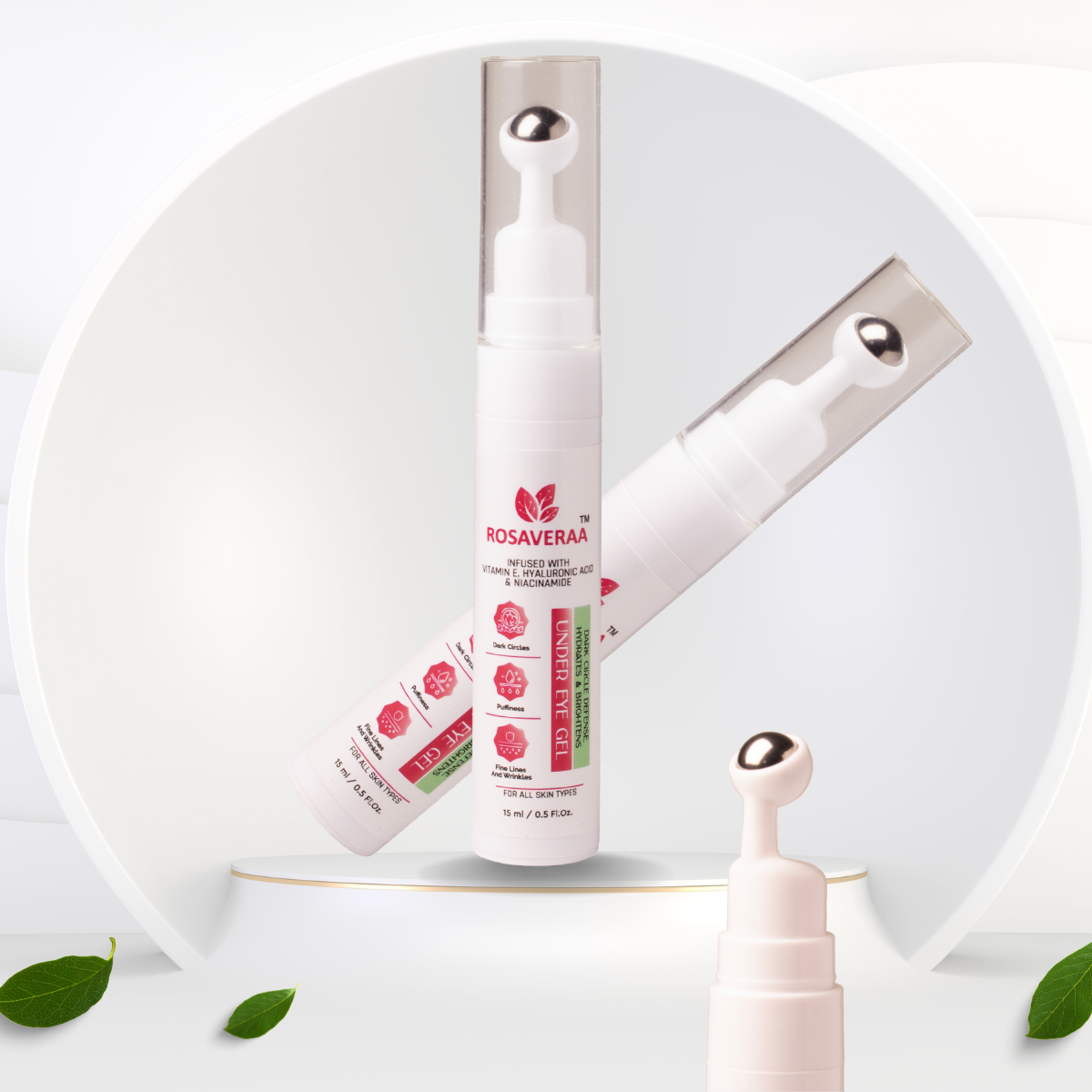 Pack of 2 - Under Eye Cream Gel for Dark Circles, Puffy Eyes & Wrinkles for Women & Men, 30ML