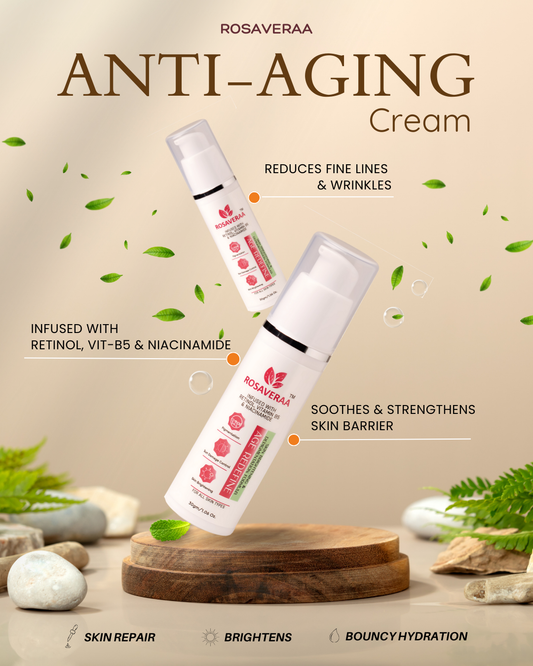 Anti Ageing Cream for Wrinkles & Fine Lines Infused with Retinol, Vit-B5 & Niacinamide, 30gm