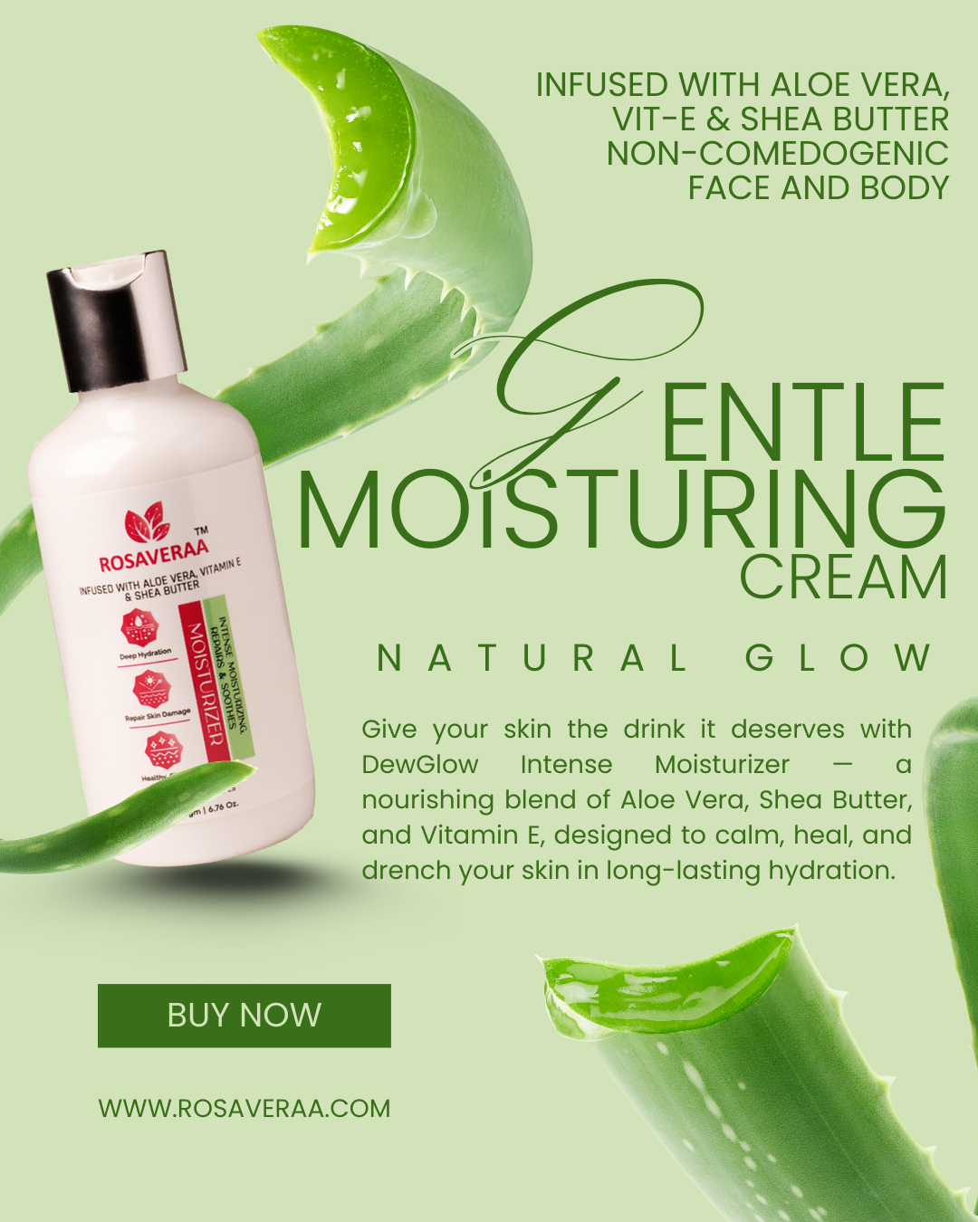Moisturizing Cream For All Skin Type (200gm) Non-Comedogenic Moisturizer For Face and Body