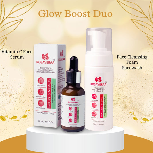 Glow Boost Duo (Vitamin C Face Serum + Foam Facewash)